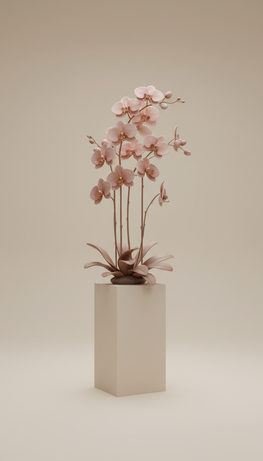 Tall Blush Orchid Installation